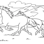 Race Horse Coloring Pages