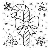 Candy Cane Coloring Page – Free Christmas Printable for Kids